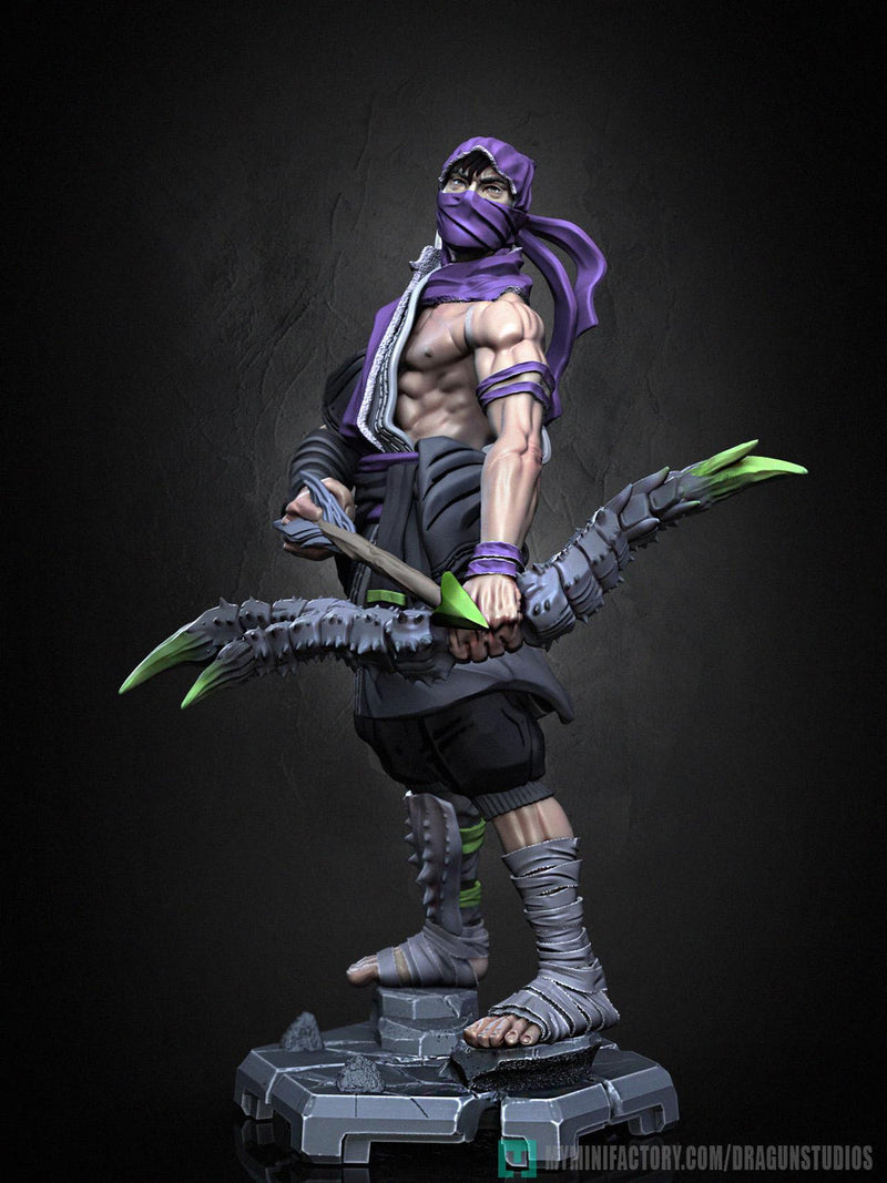 Human  Rogue Assassin Ranger Ninja PC NPC | UNPAINTED Miniature | 28mm,32mm,54mm,75mm,100mm Scales | Pathfinder Figure DnD | Figurine - Only-Games