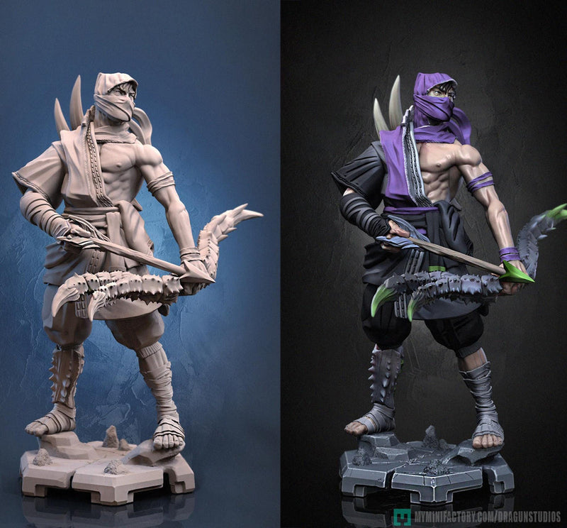 Human  Rogue Assassin Ranger Ninja PC NPC | UNPAINTED Miniature | 28mm,32mm,54mm,75mm,100mm Scales | Pathfinder Figure DnD | Figurine - Only-Games