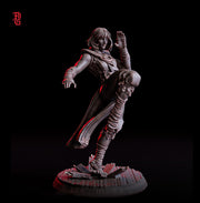 Female Human Monk PC NPC Unpainted Miniature | 28mm, 32mm,54mm, 75mm, 100mm Scale Resin Mini | Dungeons and Dragons D&D 5e | Flesh of Gods - Only-Games