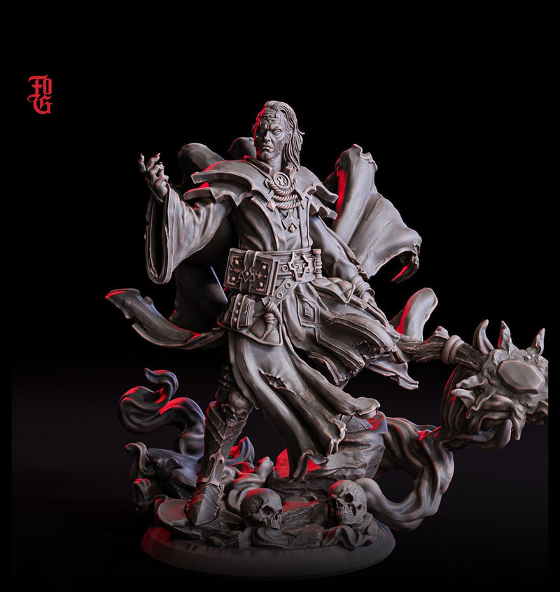 Wizard, Warlock, Sorcerer, Cleric | 28mm,32mm,54mm,75mm,100mm Scale| Player Character Mini- Minis D&D 5e Pathfinder Figurine | Flesh of Gods - Only-Games