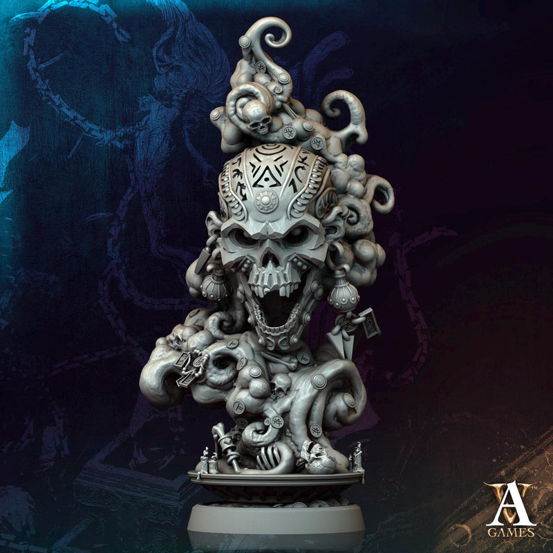 Undead Demi Lich, Flameskull Monster Mini | 28mm,32mm,54mm,75mm,100mm Scales | Dungeons & Dragons Pathfinder | DnD 5e gift idea, RPG figure - Only-Games