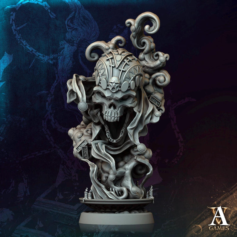Undead Demi Lich, Flameskull Monster Mini | 28mm,32mm,54mm,75mm,100mm Scales | Dungeons & Dragons Pathfinder | DnD 5e gift idea, RPG figure - Only-Games