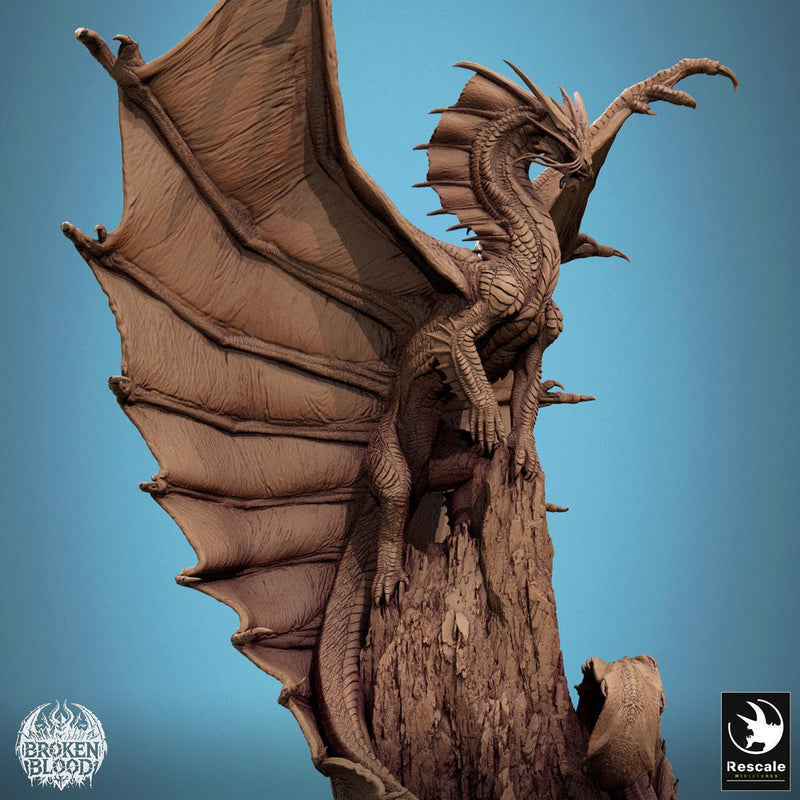 Ancient Legendary Gold Dragon (4 sizes) D&D Resin Miniature | 290mm Wing Span, 217mm Height | Dungeons and Dragons 5e Pathfinder| Great gift - Only-Games