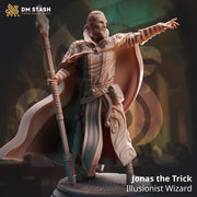 Human Illusionist Wizard, Warlock, Sorcerer PC / NPC Resin Figure | 28mm, 32mm,54mm,75mm, 100mm Scales | Dungeons and Dragons  5E | DM Stash - Only-Games