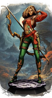 Female Elf / Half-Elf Sharpshooter Ranger Fighter D&D 5e Mini | 28mm, 32mm,54mm,75mm,100mm Scales | Dungeons and Dragons Pathfinder | - Only-Games