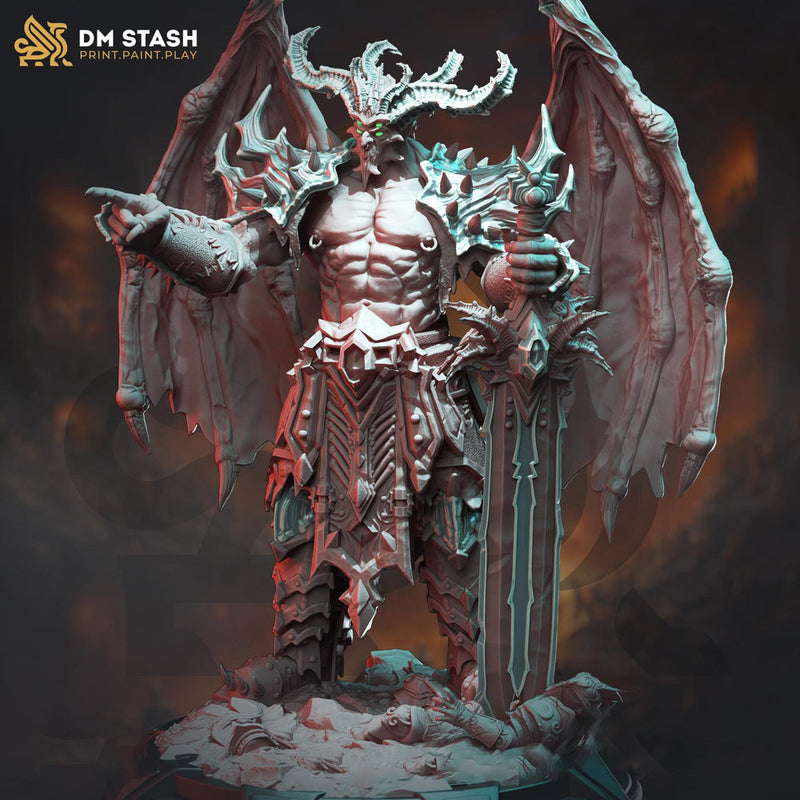 Greater Devil - Horned Devil, Demon Lord | 4 sizes: 35mm,50mm,60mm,75mm Base | Out of the Abyss | Dungeons & Dragons 5e RPG | TPG Wargames - Only-Games