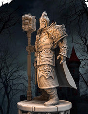 Human Cleric, Paladin Fighter Maul and Platemail | Unpainted Miniature | 5 Sizes /Scales |DnD - Only-Games