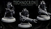 Sci-Fi Miniature Robot Fighter, H.R Giger Style | Base Diameter Sizes: 25mm,32mm, 50mm, 65mm,80mm | Resin Mini | Mini Monster Mayhem - Only-Games