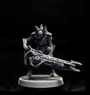 Sci-Fi Miniature Robot Fighter, H.R Giger Style | Base Diameter Sizes: 25mm,32mm, 50mm, 65mm,80mm | Resin Mini | Mini Monster Mayhem - Only-Games