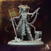 Human Female Sorcerer Warlock Cleric Necromancer |28mm,32mm,54mm,75mm,100mm Scales| Dungeons and Dragons | Pathfinder | Archvillain Games - Only-Games