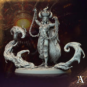 Human Female Sorcerer Warlock Cleric Necromancer | 28mm,32mm,54mm,75mm,100mm Scales| Dungeons and Dragons | Pathfinder | Archvillain Games - Only-Games