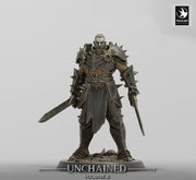 Fighter Battlemaster, Oathbreaker Paladin, Dual Swords, DnD 5e Unpainted Miniature| 28mm, 32mm,54mm,75mm,100mm Scales | Dungeons & Dragons - Only-Games
