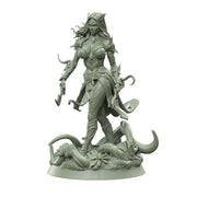 Female Fey Druid Circle of Land with Dual Scimitars, Fey Warlock | 28mm, 32mm,54mm,75mm, 100mm Scales | Dungeons & Dragons  5E | DM Stash - Only-Games