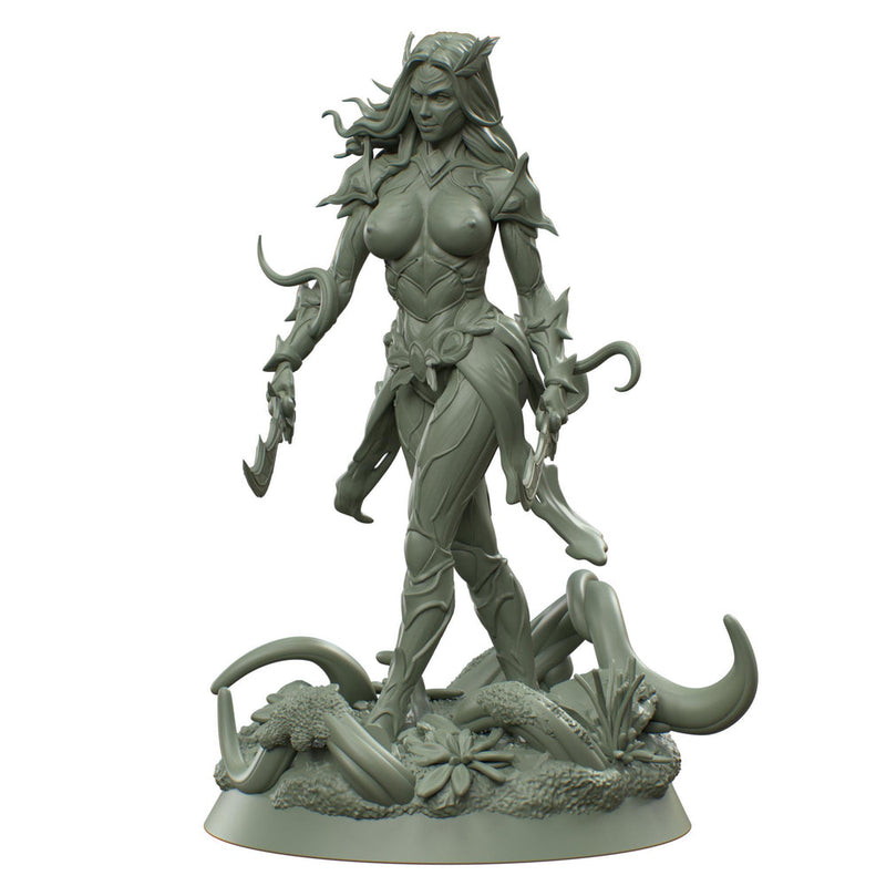 Female Fey Druid Circle of Land with Dual Scimitars NSFW, Warlock | 28mm, 32mm,54mm,75mm, 100mm Scales | Dungeons & Dragons  5E | DM Stash - Only-Games