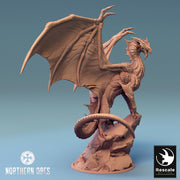 Silver Dragon (4 sizes) D&D Unpainted Resin Miniature | 297mm Wing Span, 249mm Height | Great gift Dungeons and Dragons 5e Pathfinder | - Only-Games