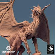 Silver Dragon (4 sizes) D&D Unpainted Resin Miniature | 297mm Wing Span, 249mm Height | Great gift Dungeons and Dragons 5e Pathfinder | - Only-Games