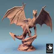 Silver Dragon (4 sizes) D&D Unpainted Resin Miniature | 297mm Wing Span, 249mm Height | Great gift Dungeons and Dragons 5e Pathfinder | - Only-Games