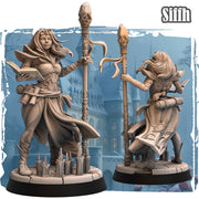 Human Female Wizard, Warlock, Sorcerer PC NPC | 28mm, 32mm,54mm, 75mm, 100mm Scale Resin Miniature | Dungeons and Dragons | - Only-Games