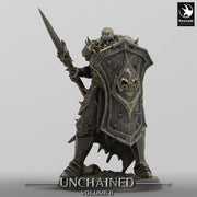 Oathbreaker Paladin, Fighter,Soldier Spear and Shield, DnD Unpainted Miniature| 28mm, 32mm,54mm,75mm,100mm Scales | Dungeons & Dragons - Only-Games