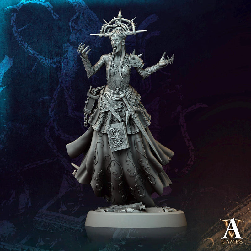 Hag, Witch, Sorcerer, Warlock, Undead, Necromancer | 28mm,32mm,54mm,75mm,100mm Scales| Dungeons and Dragons | Pathfinder | Archvillain Games - Only-Games