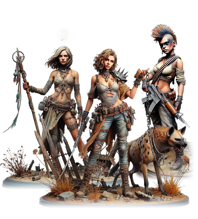 Female Sci-Fi Warrior Soldier, PC NPC Unpainted Resin Miniature | NSFW Topless & Nude versions | 28mm, 32mm,54mm, 75mm, 100mm Scales |DnD 5e - Only-Games