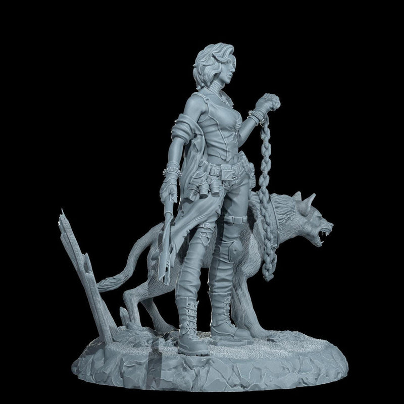 Female Sci-Fi Warrior Soldier, PC NPC Unpainted Resin Miniature | NSFW Topless & Nude versions | 28mm, 32mm,54mm, 75mm, 100mm Scales |DnD 5e - Only-Games