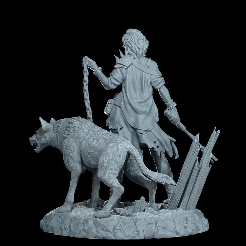 Female Sci-Fi Warrior Soldier, PC NPC Unpainted Resin Miniature | NSFW Topless & Nude versions | 28mm, 32mm,54mm, 75mm, 100mm Scales |DnD 5e - Only-Games