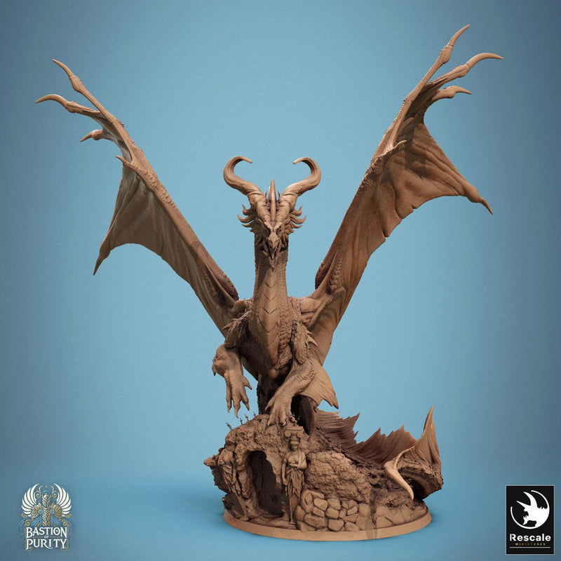 Legendary Dragon (4 sizes) D&D Miniature | 290mm Wing Span, 217mm Height | Resin Figurine | Dungeons and Dragons 5e Pathfinder | Great gift - Only-Games