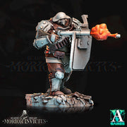 Sci-Fi Miniature Army Veterans | Base sizes: 25mm.32mm,40mm,65mm,80mm (see description) | Resin Mini | Morior Iron Guard | Archvillain Games - Only-Games