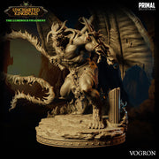 Huge Fiend Balor, Greater Demon (4 sizes ) Mini | 28/32mm Scales 40mm, 50mm, 65mm, 75mm BASE Sizes | D&D 5e Nine Hells Dungeons and Dragons - Only-Games