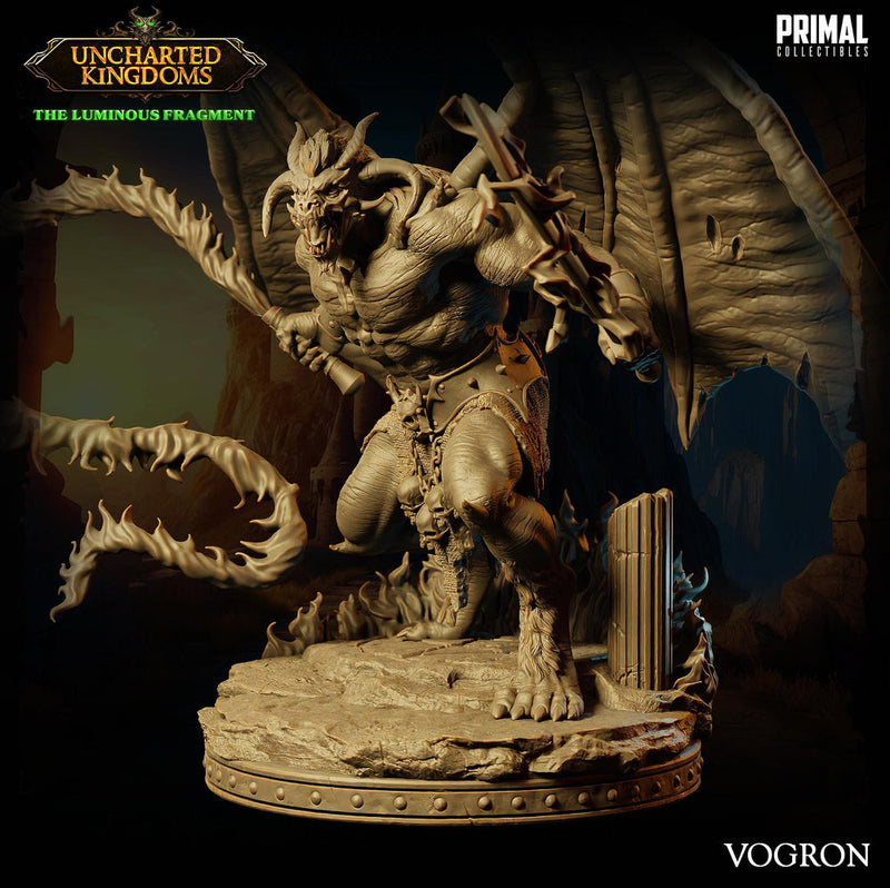 Huge Fiend Balor, Greater Demon (4 sizes ) Mini | 28/32mm Scales 40mm, 50mm, 65mm, 75mm BASE Sizes | D&D 5e Nine Hells Dungeons and Dragons - Only-Games
