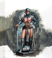 Female Paladin, Fighter, Crusader Knight, Sword  D&D 5e Mini | 28mm, 32mm,54mm,75mm,100mm Scales | Dungeons and Dragons Pathfinder | - Only-Games