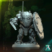 Sci-Fi Heavy Terminator Battle Mech Unpainted Resin | 40mm, 50mm, 65mm 80mm BASE SIZES | Argo Bulwark Morior Invictus | Archvillain Games - Only-Games