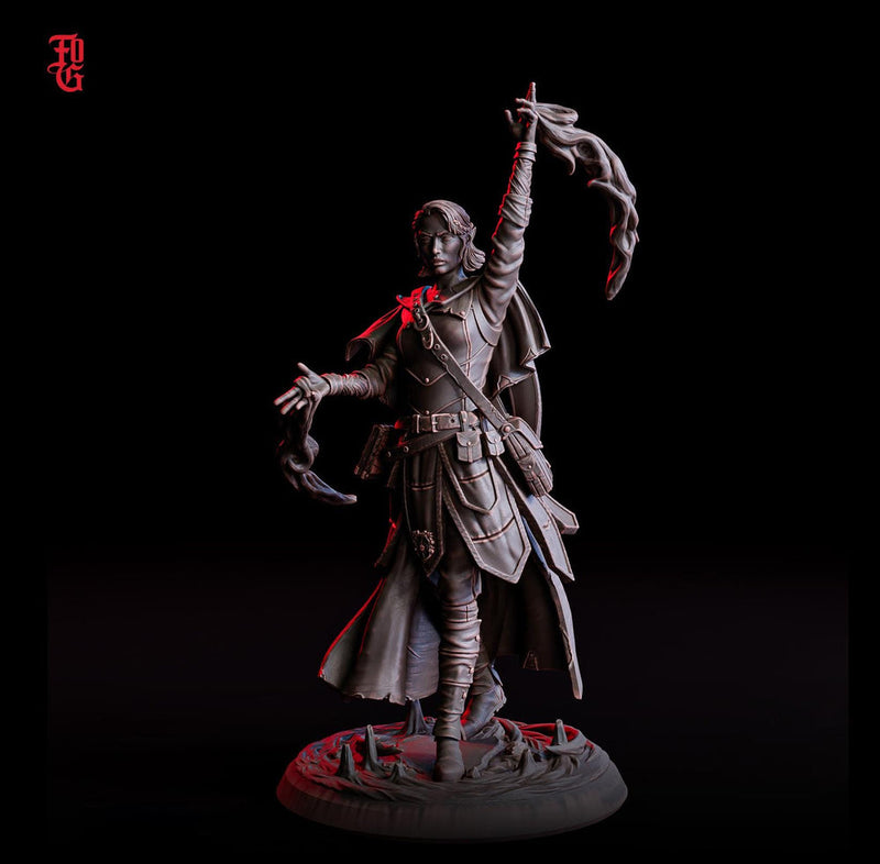 Elf Female Wizard, Sorcerer Warlock PC NPC | Resin Miniature 28mm,32mm,54mm,75mm,100mm Scale |Dungeons & Dragons, Pathfinder | Flesh of Gods - Only-Games