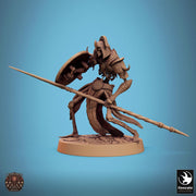 Skeleton Persian Warrior Spear and Shield | Undead Unpainted miniature DnD | 28mm, 32mm, 54mm, 75mm,100mm | Pathfinder | Rescale Miniatures - Only-Games