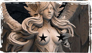 Female Angel Celestial Paladin PC NPC Miniature NSFW Topless versions | 28mm,32mm,54mm,75mm,100mm Scales |  DnD 5e | Unpainted figure - Only-Games