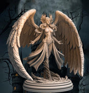 Female Angel Celestial Paladin PC NPC Miniature NSFW Topless versions | 28mm,32mm,54mm,75mm,100mm Scales |  DnD 5e | Unpainted figure - Only-Games
