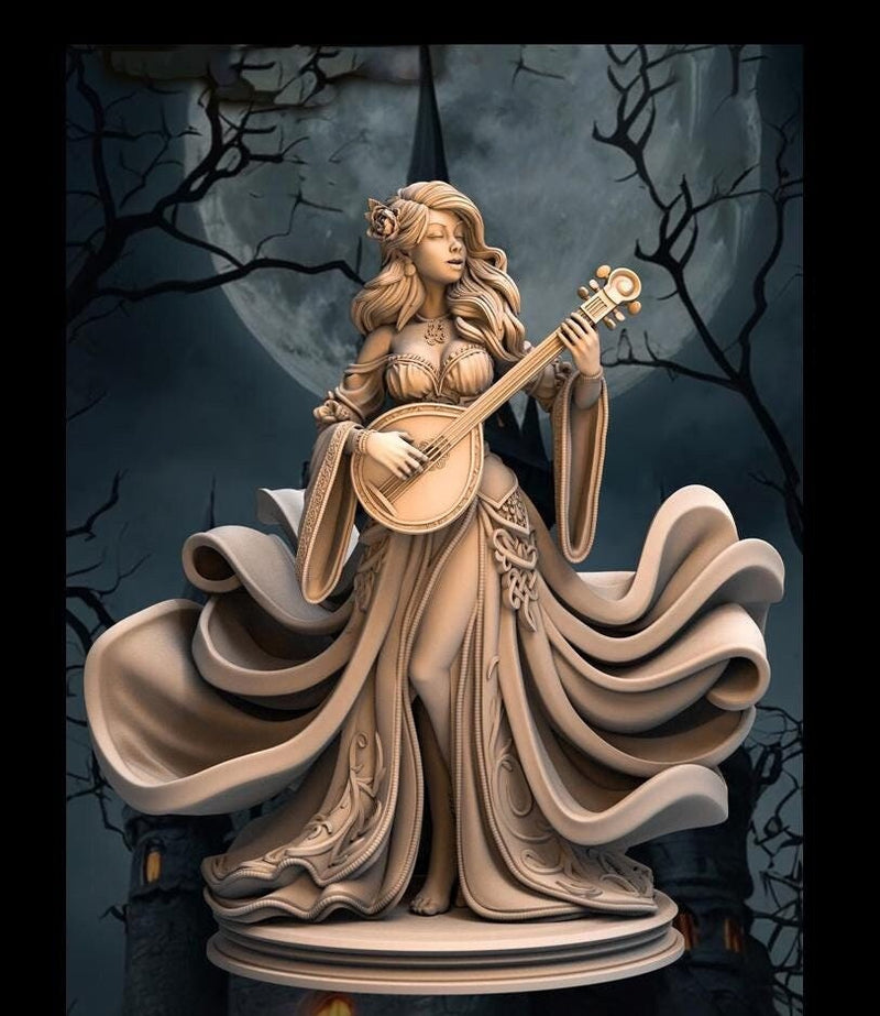 Human Female Bard, Rogue Arcane Trickster, Thief PC NPC Miniature NSFW Topless versions | 28mm,32mm,54mm,75mm,100mm Scales |DnD 5e - Only-Games