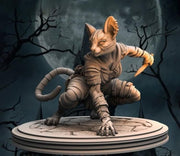 Female Tabaxi,Rogue, Swashbuckler, Werecat, Catfolk PC NPC | Also NSFW Topless |Unpainted Miniature 28mm,32mm,54mm,75mm,100mm Scales |DnD 5e - Only-Games