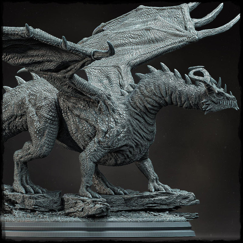 Chromatic Dragon (4 sizes) D&D  Unpainted Miniature |  250mm Long, 250mm Wing Span | Resin Dragon Statue | Figurine  Dungeons and Dragons 5e - Only-Games