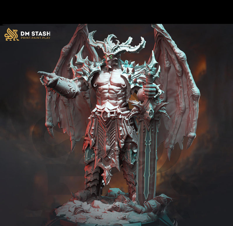Greater Devil - Horned Devil, Demon Lord | 4 sizes: 35mm,50mm,60mm,75mm Base | Out of the Abyss | Dungeons & Dragons 5e RPG | TPG Wargames - Only-Games