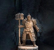 Human Cleric, Paladin Fighter Maul and Platemail | Unpainted Miniature | 5 Sizes /Scales |DnD - Only-Games