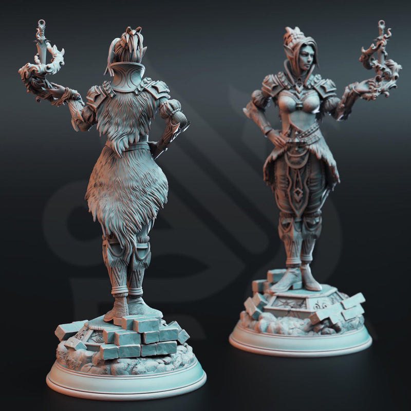Female Half Elf Sorcerer,Warlock, Psionic Arcane Trickster Miniature | 28mm,32mm,54mm,75mm, 100mm Scales | Dungeons and Dragons 5E DM Stash - Only-Games