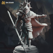 Human Fighter, Paladin, Polearm Master PC / NPC | Unpainted Miniature | 28mm, 32mm, 54mm,75mm, 100mm Scales | Pathfinder Figure | DnD Gift | - Only-Games