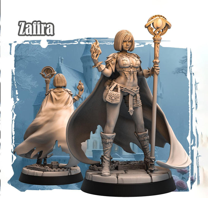 Human Female Wizard, Warlock, Sorcerer PC NPC | 28mm, 32mm,54mm, 75mm, 100mm Scale Resin Miniature | Dungeons and Dragons | - Only-Games