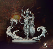 Human Female Sorcerer Warlock Cleric Necromancer | 28mm,32mm,54mm,75mm,100mm Scales| Dungeons and Dragons | Pathfinder | Archvillain Games - Only-Games