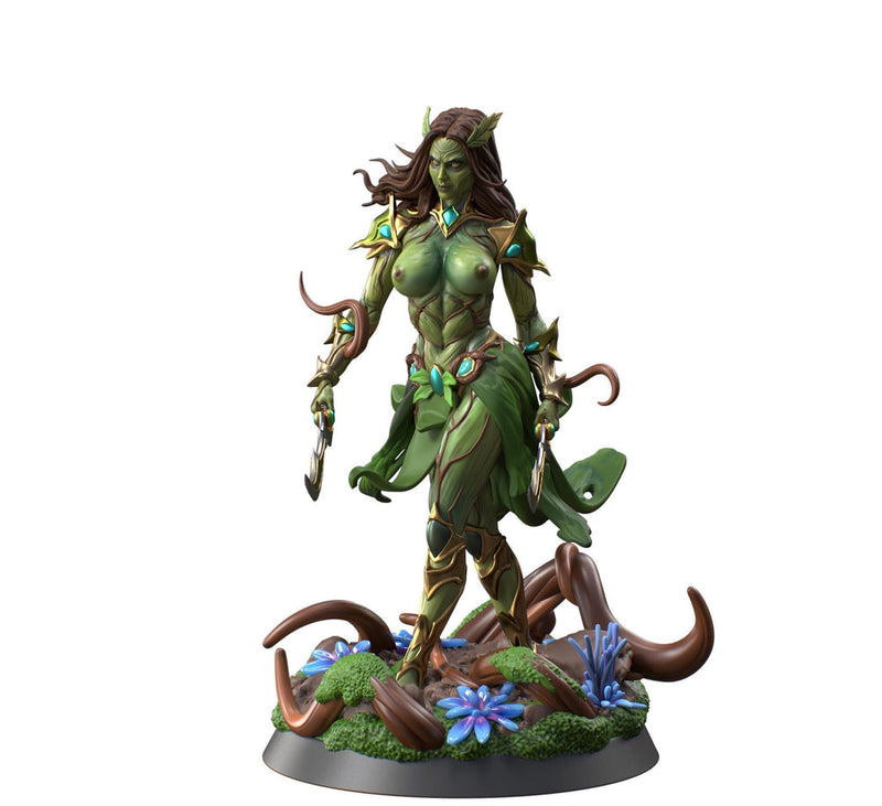 Female Fey Druid Circle of Land with Dual Scimitars NSFW, Warlock | 28mm, 32mm,54mm,75mm, 100mm Scales | Dungeons & Dragons  5E | DM Stash - Only-Games