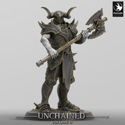 Oathbreaker Paladin, Fighter,Soldier Axe, DnD Unpainted Miniature| 28mm, 32mm,54mm,75mm,100mm Scales | Dungeons & Dragons - Only-Games