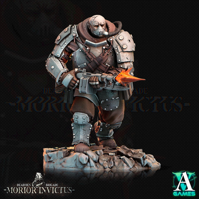 Sci-Fi Miniature Army Veterans | Base sizes: 25mm.32mm,40mm,65mm,80mm (see description) | Resin Mini | Morior Iron Guard | Archvillain Games - Only-Games