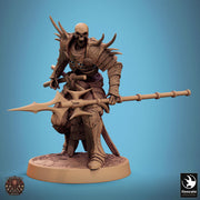 Skeleton Oriental Warrior Spear | Undead Unpainted miniature DnD | 28mm, 32mm, 54mm, 75mm,100mm | Pathfinder | Rescale Miniatures - Only-Games